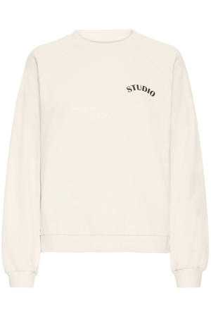sweater ecru/zwart