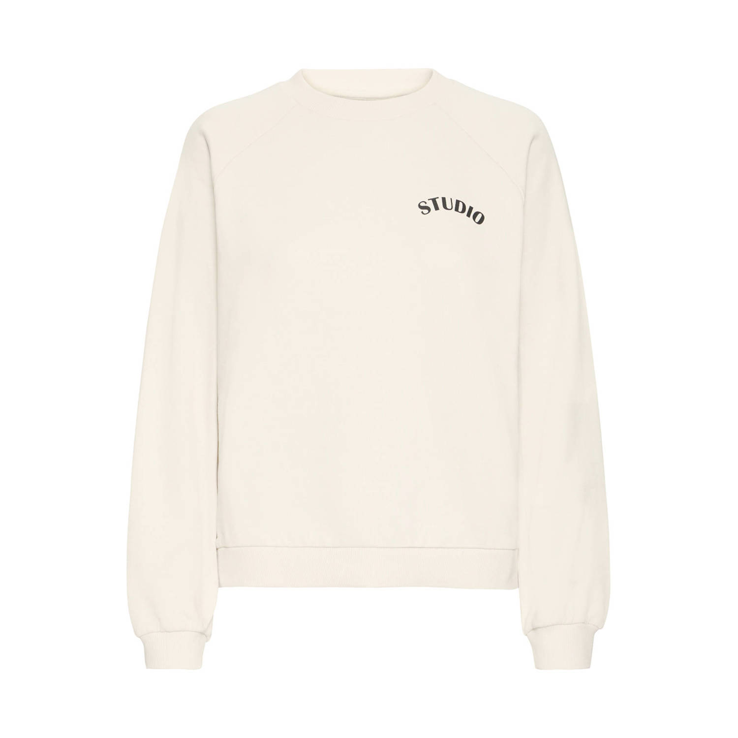 ICHI sweater ecru zwart