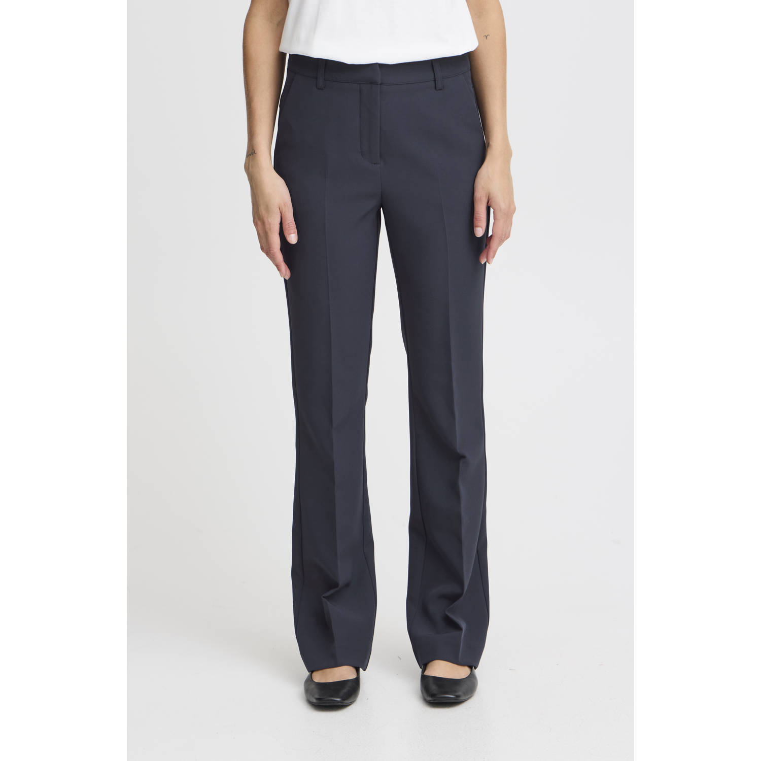 ICHI bootcut regular waist pantalon
