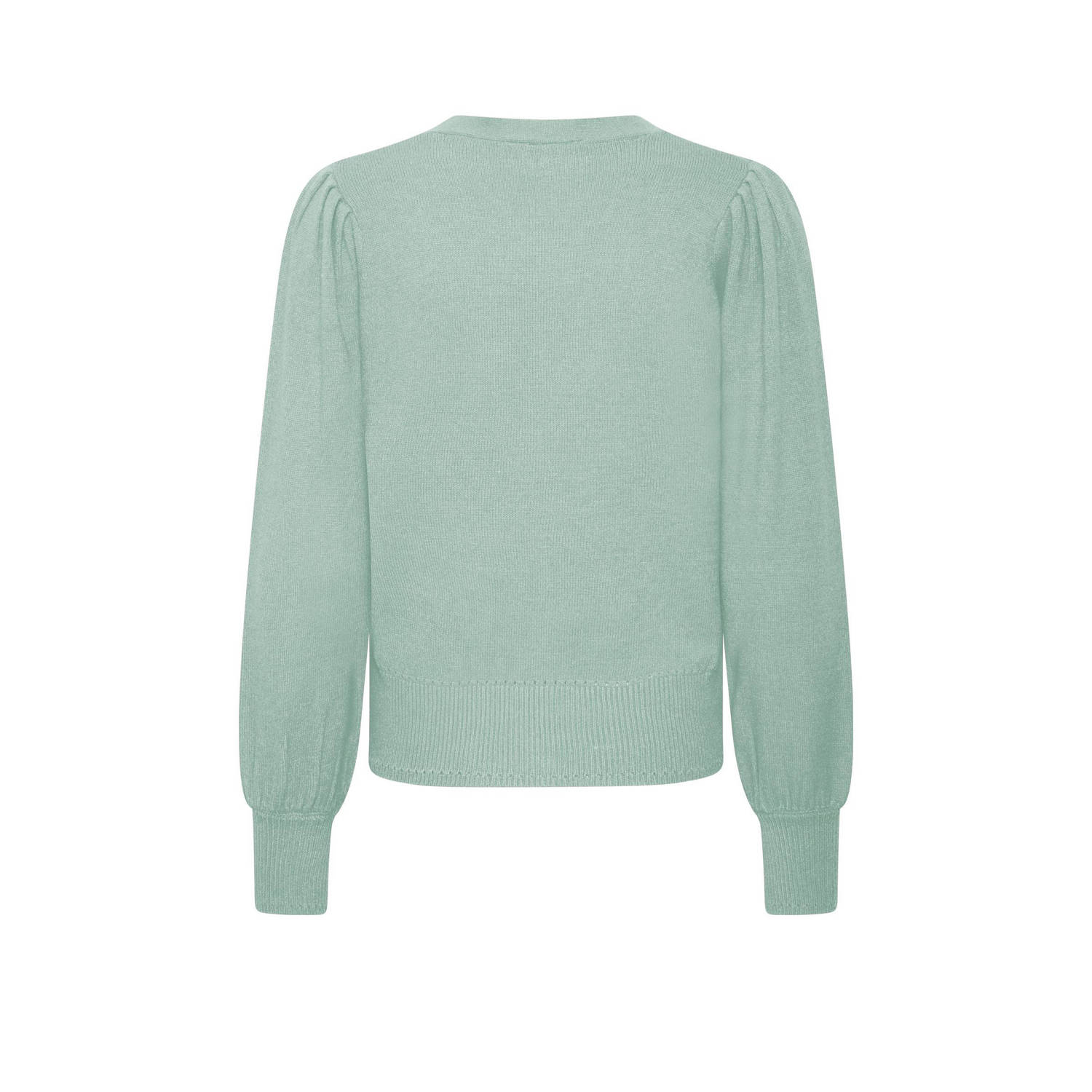 ICHI vest lichtgroen fijn gebreid