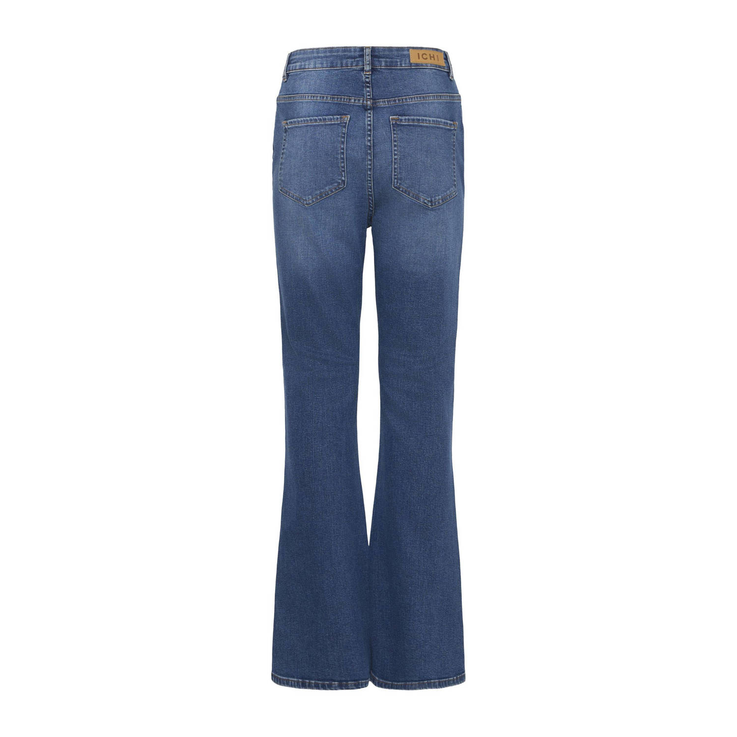 ICHI high waist flared jeans medium blue denim