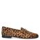 Manfield leren loafers met panterprint beige