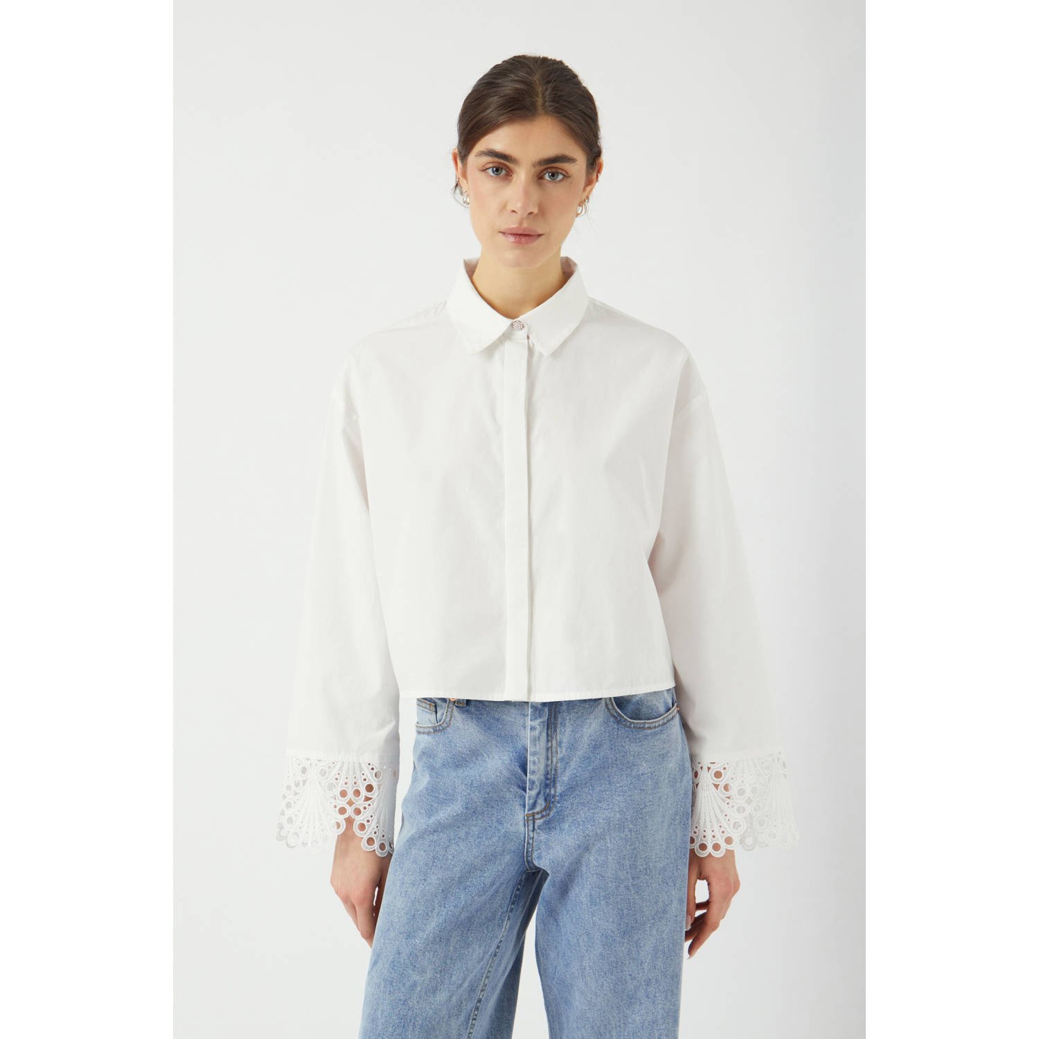 Y.A.S. Dames Blouses Yastrinity Ls Shirt S. Wit