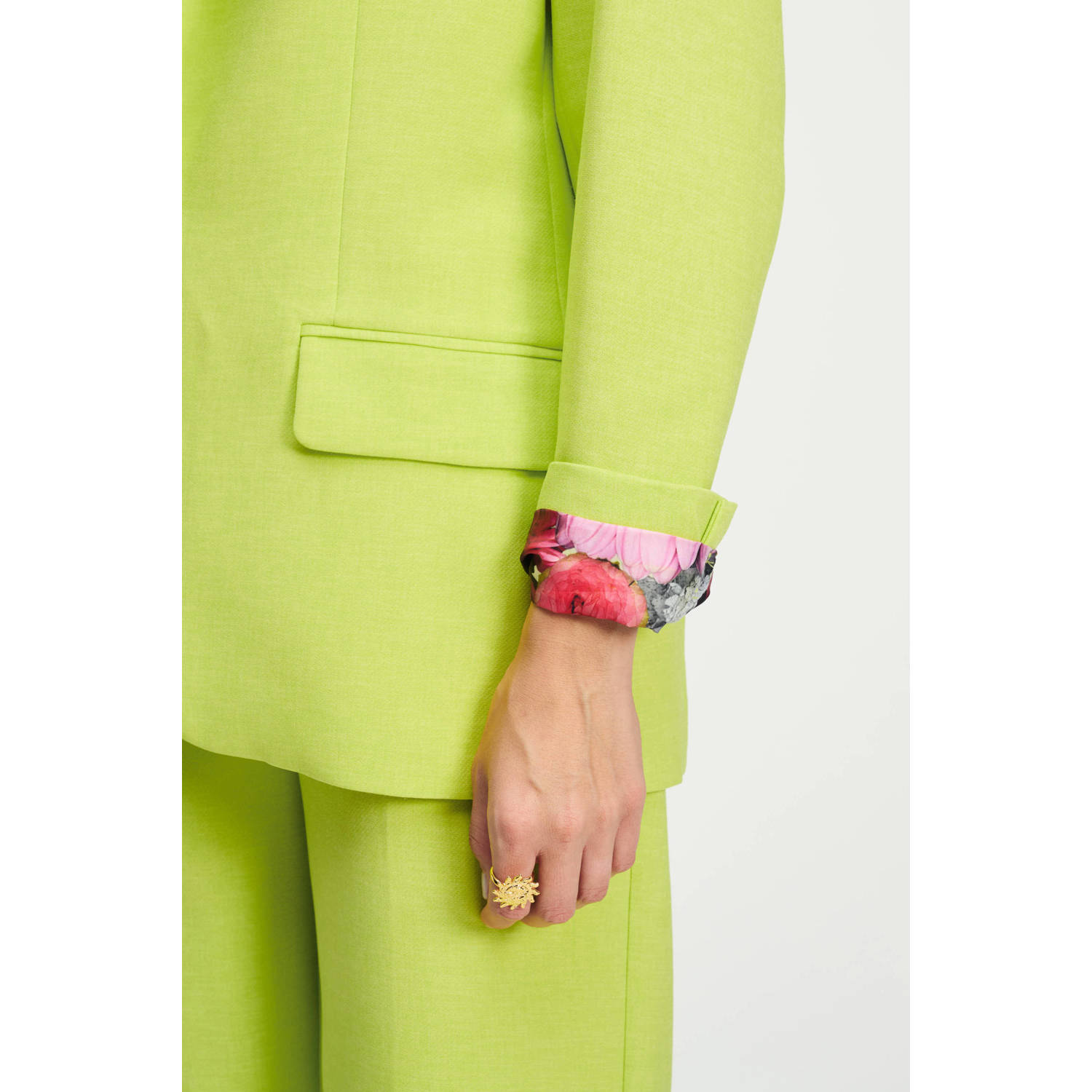 POM Amsterdam regular blazer limegroen