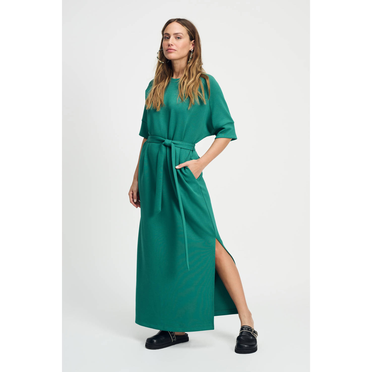 POM Amsterdam maxi jurk groen