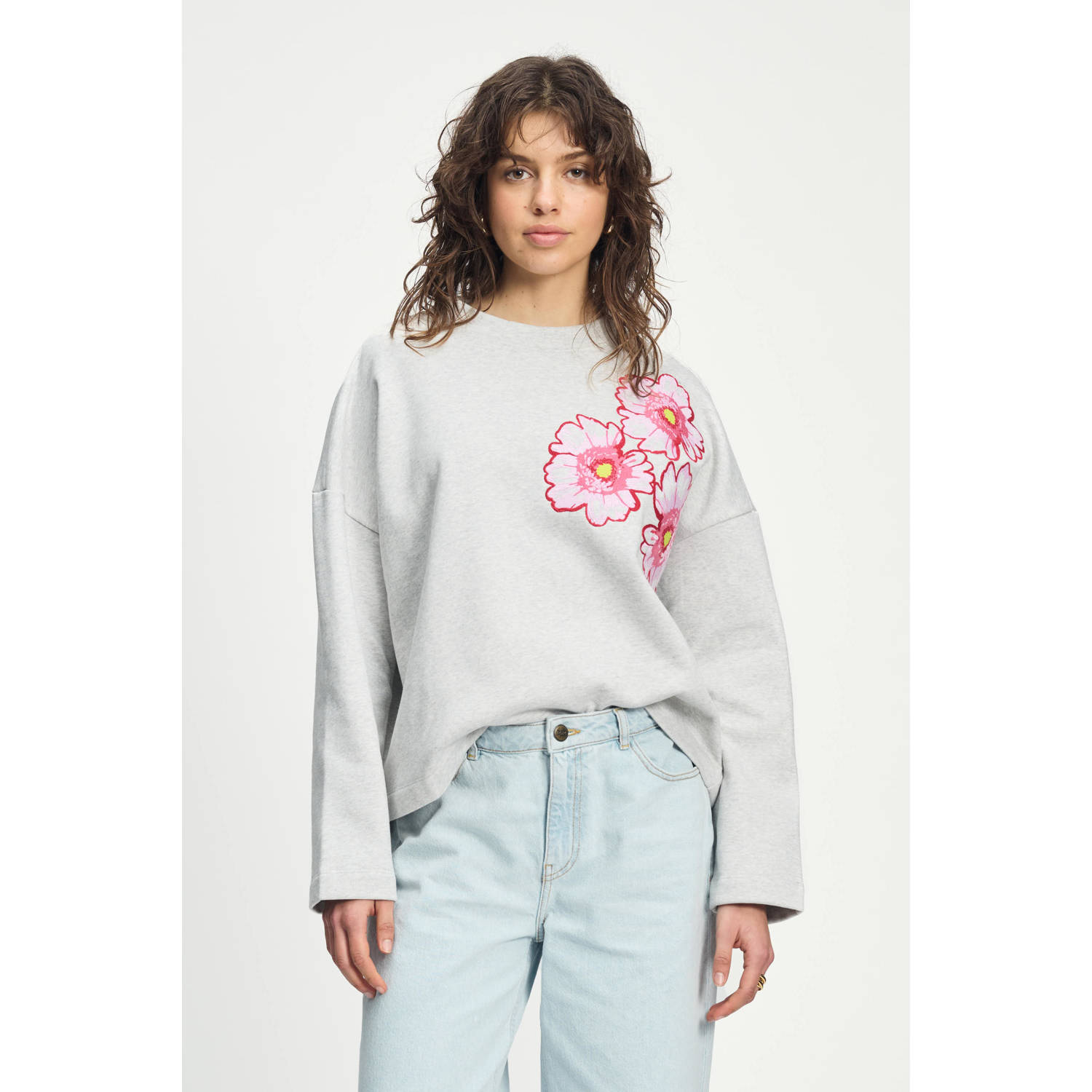 POM Amsterdam sweater lichtgrijs