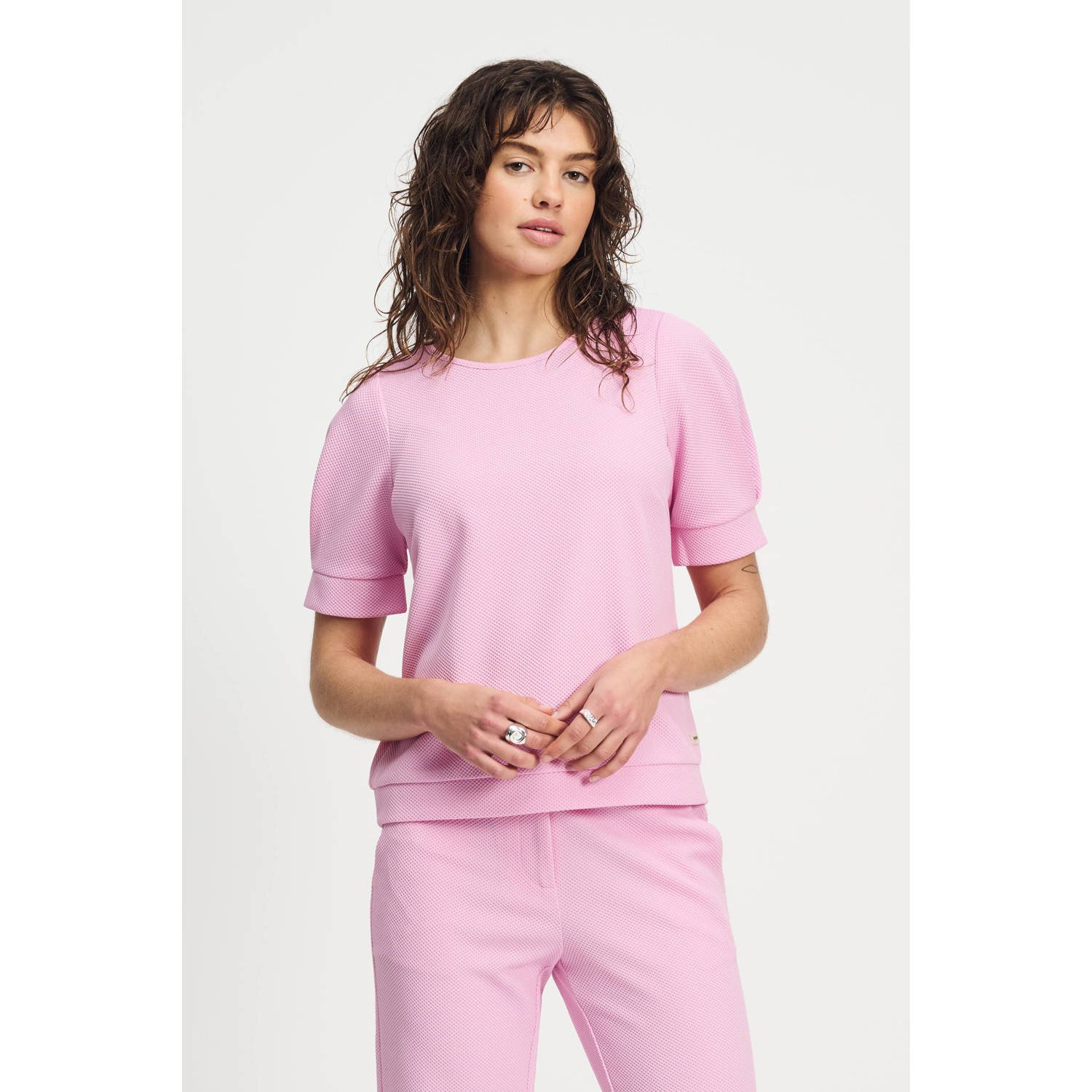 POM AMSTERDAM Dames Tops & T-shirts Senna Rose Lichtroze