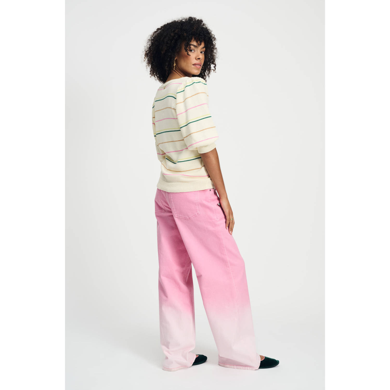 POM Amsterdam pullover ecru fijn gebreid