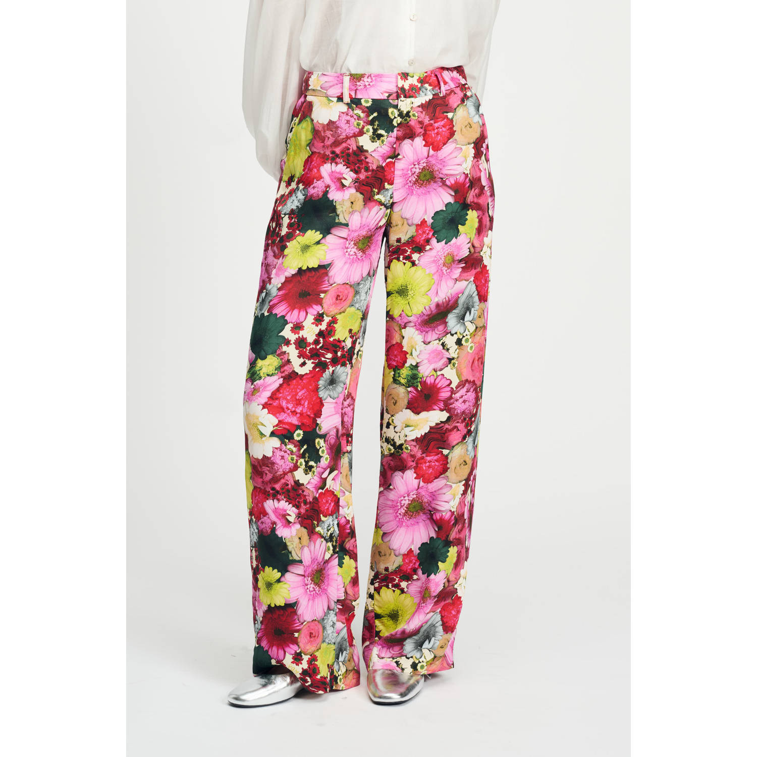 POM Amsterdam wide leg high waist pantalon multi