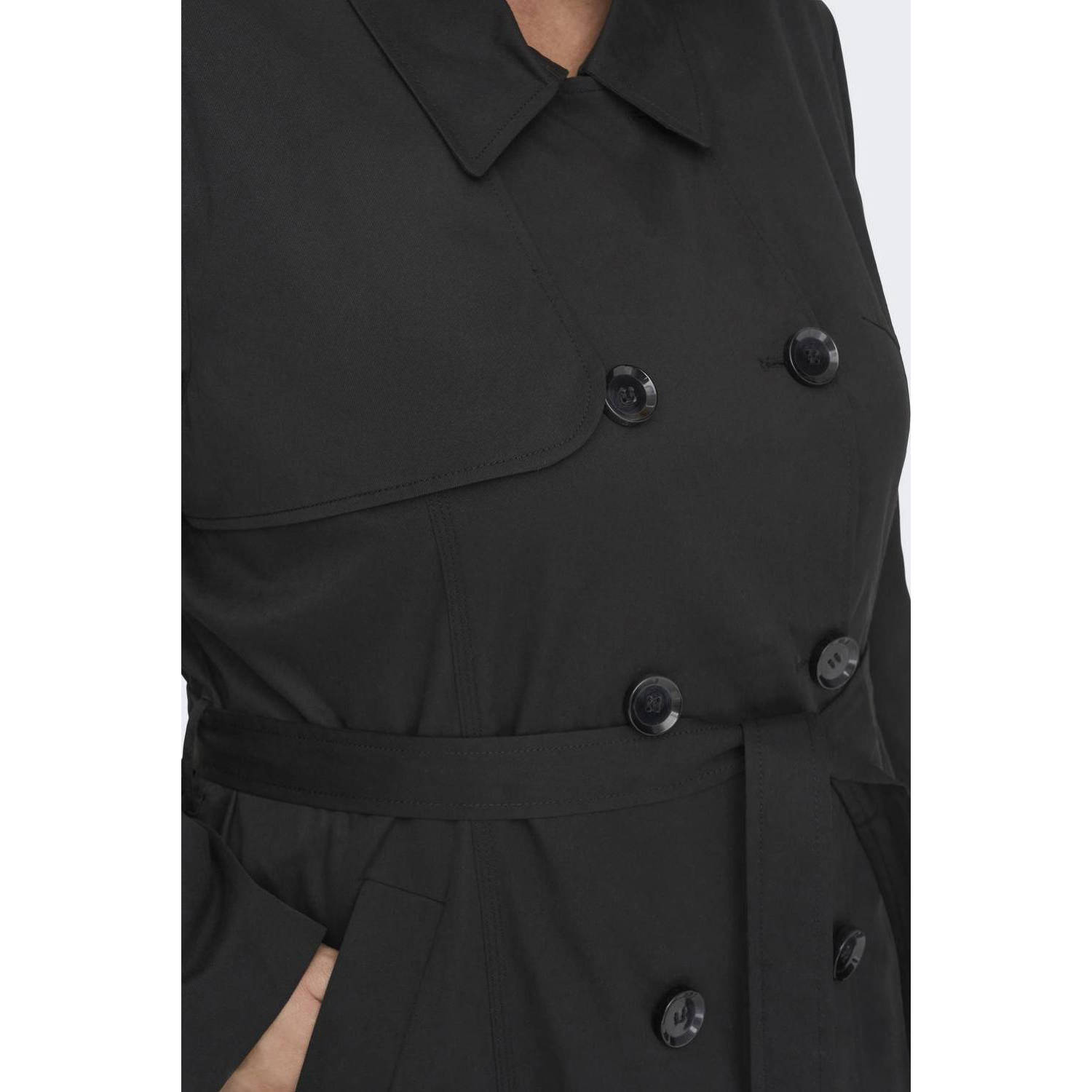ONLY CARMAKOMA trenchcoat zwart