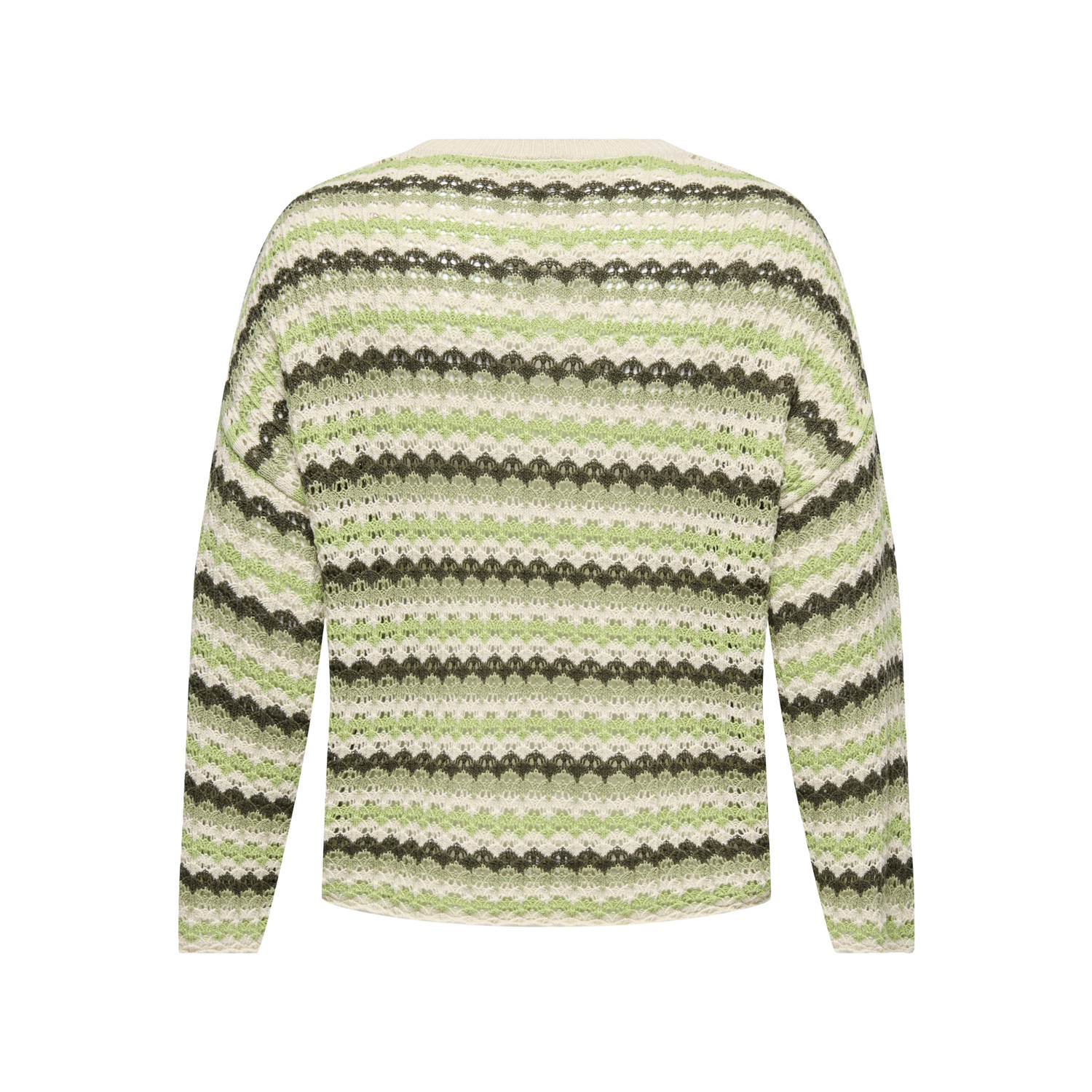 ONLY CARMAKOMA trui groen crochet
