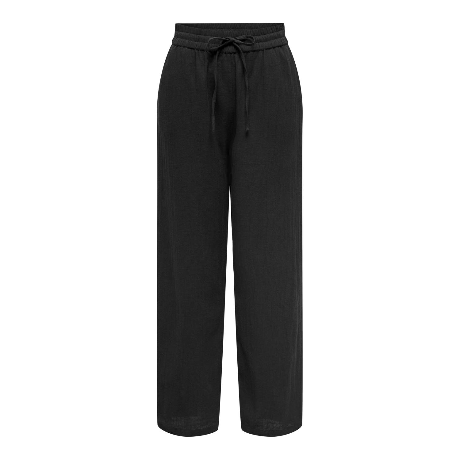 ONLY CARMAKOMA wide leg high waist broek zwart