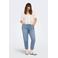 ONLY CARMAKOMA high waist straight leg cropped light blue denim