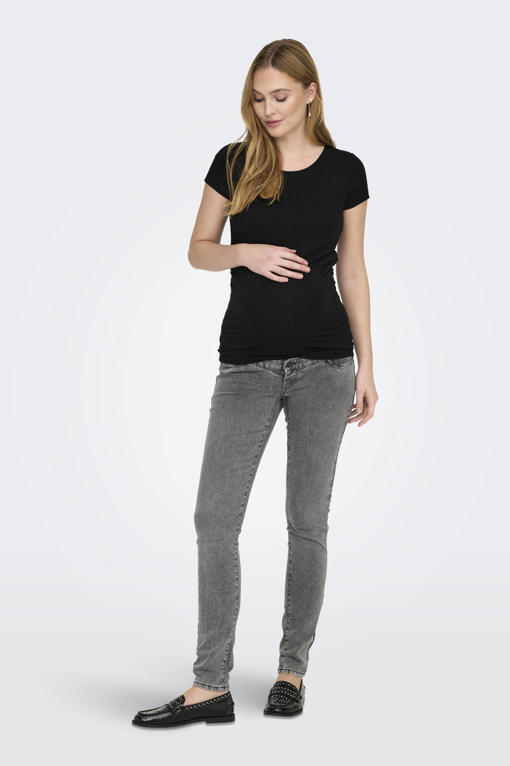ONLY MATERNITY T-shirt OLMLOVELY - zwart (set van 2)
