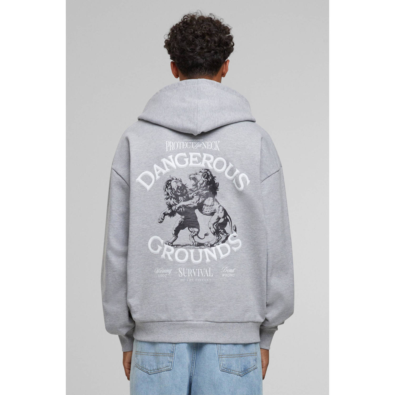 Upscale sweatvest grijs