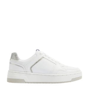 sneakers wit/glitterzilver