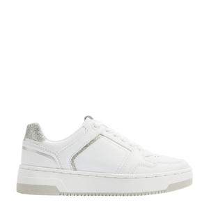 sneakers wit/glitterzilver