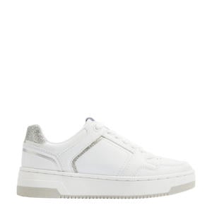 sneakers wit/glitterzilver