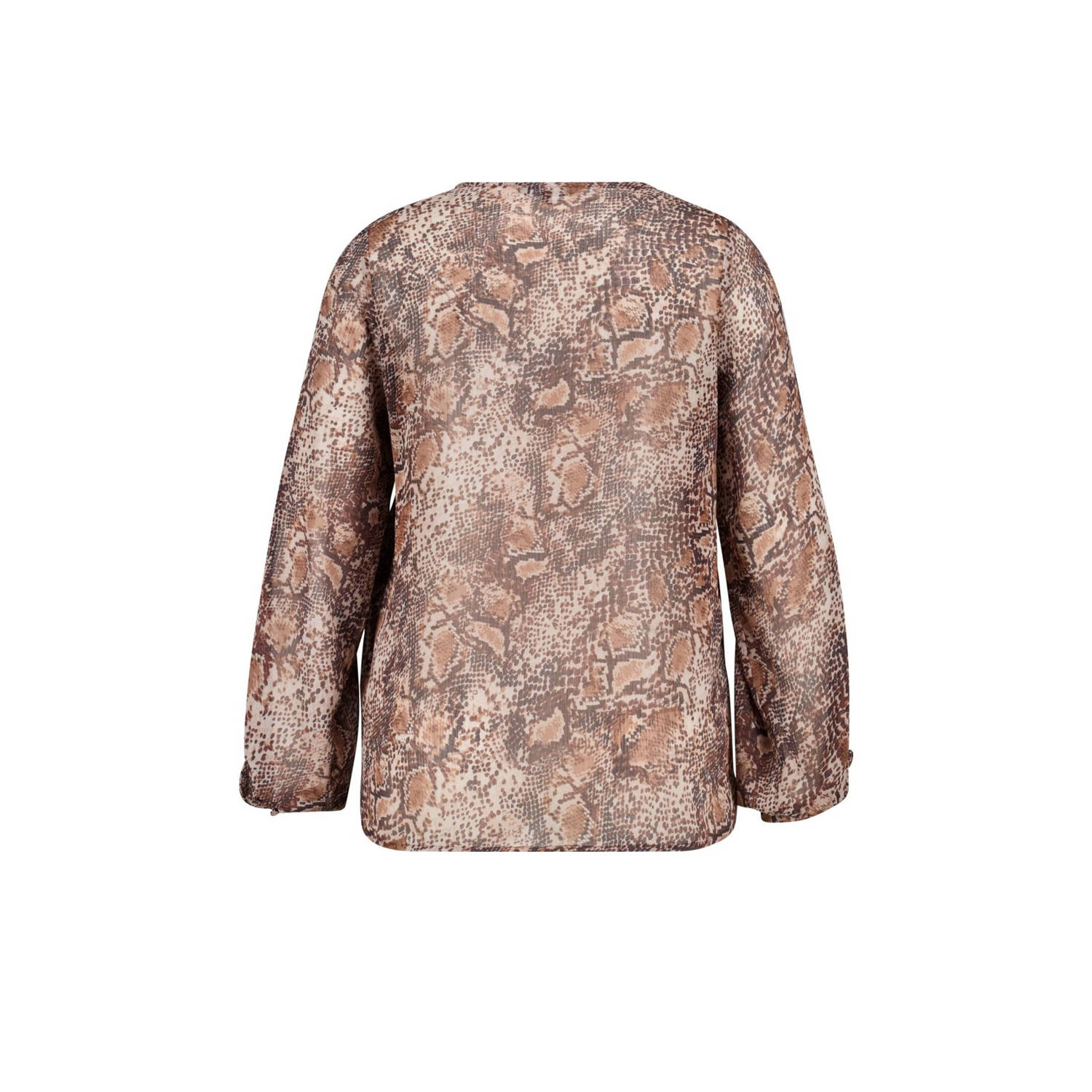 MS Mode blousetop donkerbruin