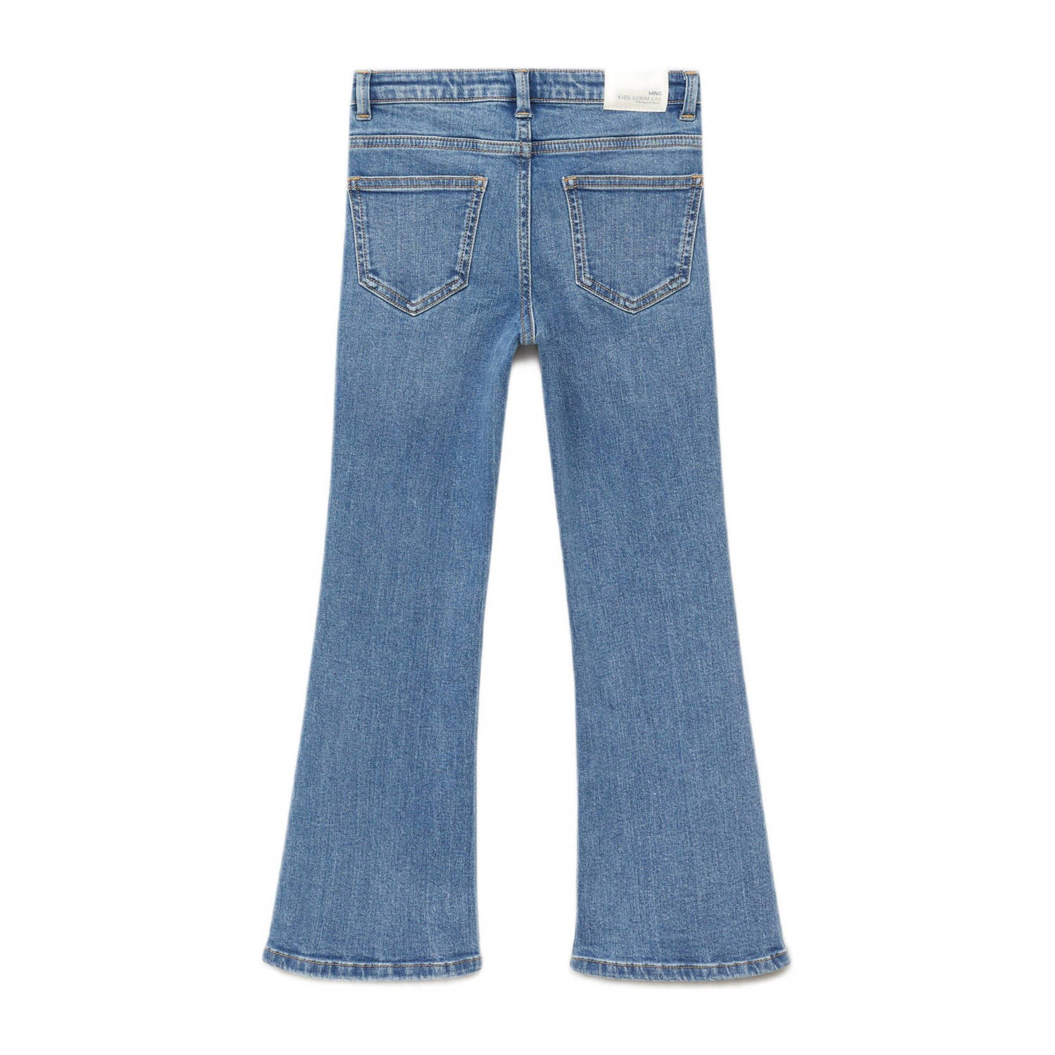 Mango Kids flared regular waist jeans medium blue denim