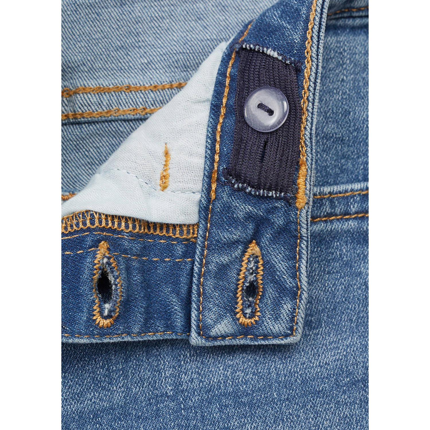Mango Kids flared regular waist jeans medium blue denim