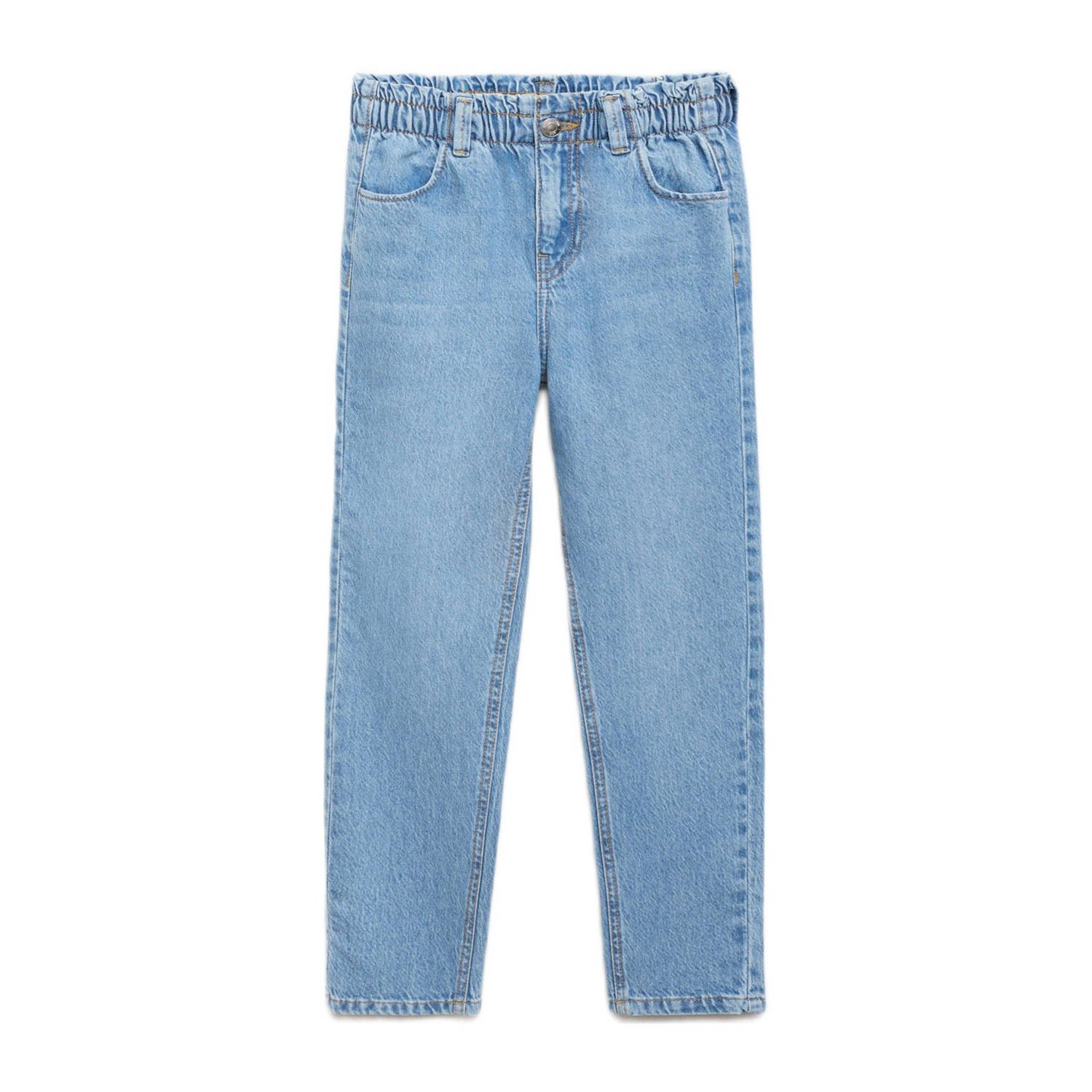 Mango Kids regular waist regular fit jeans light blue denim