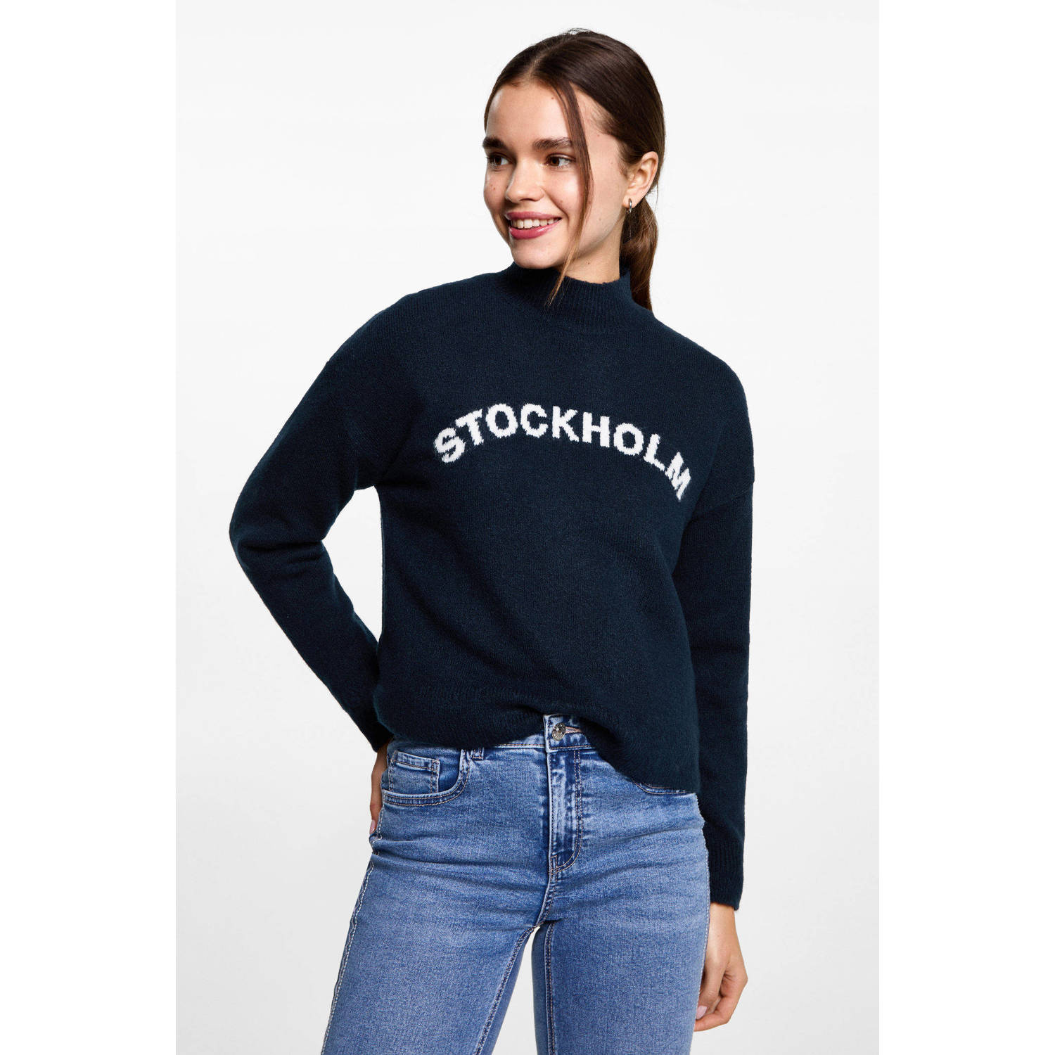 MANGO TEEN trui marine gebreid