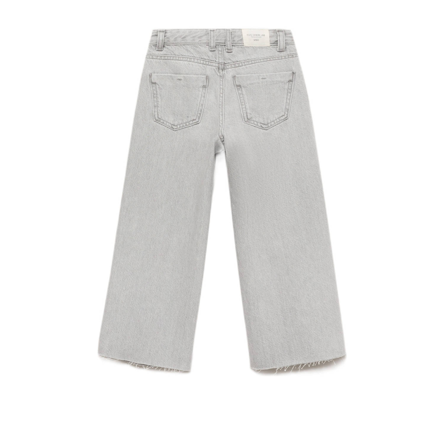 Mango Kids wide leg jeans lichtgrijs