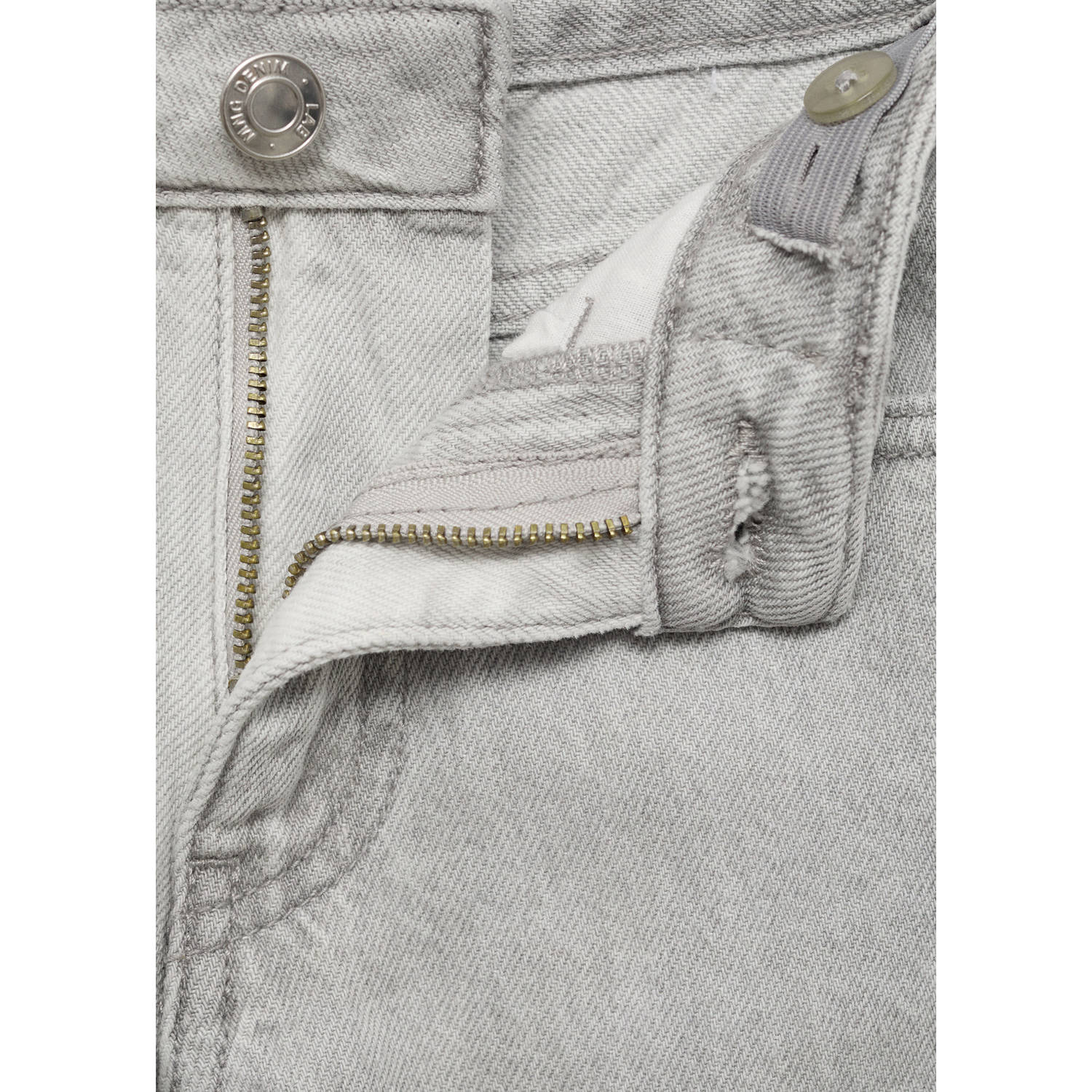 Mango Kids wide leg jeans lichtgrijs