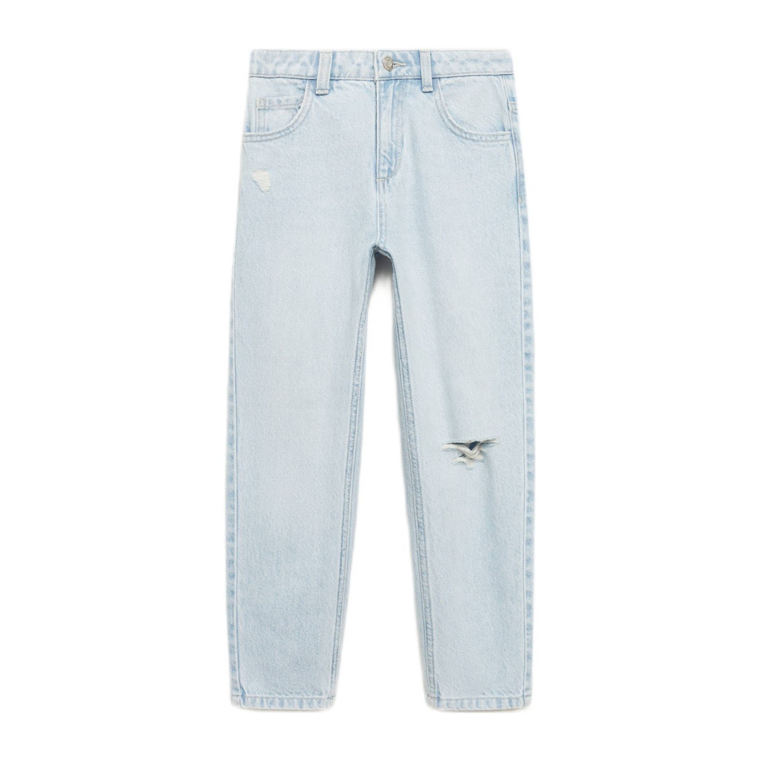 Mango Kids regular waist mom jeans lichtblauw