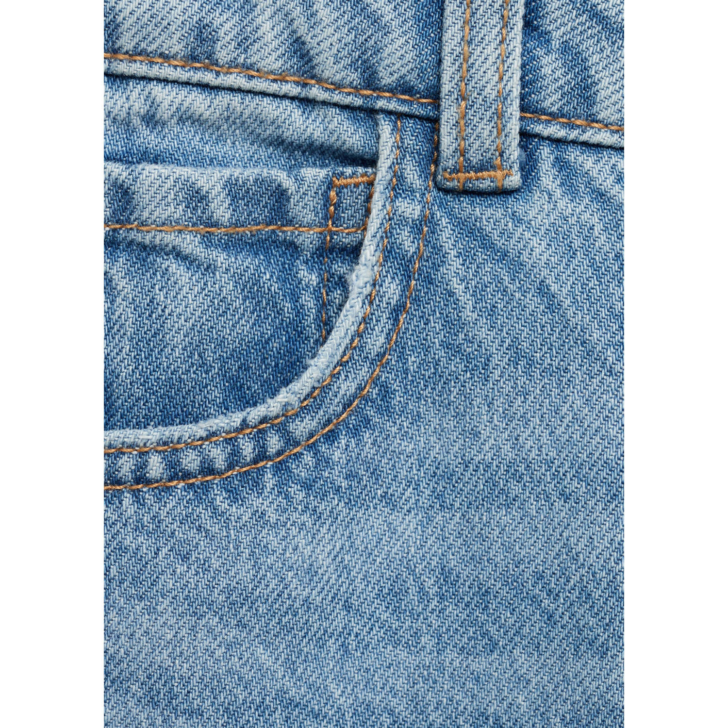 Mango Kids regular waist mom jeans middenblauw