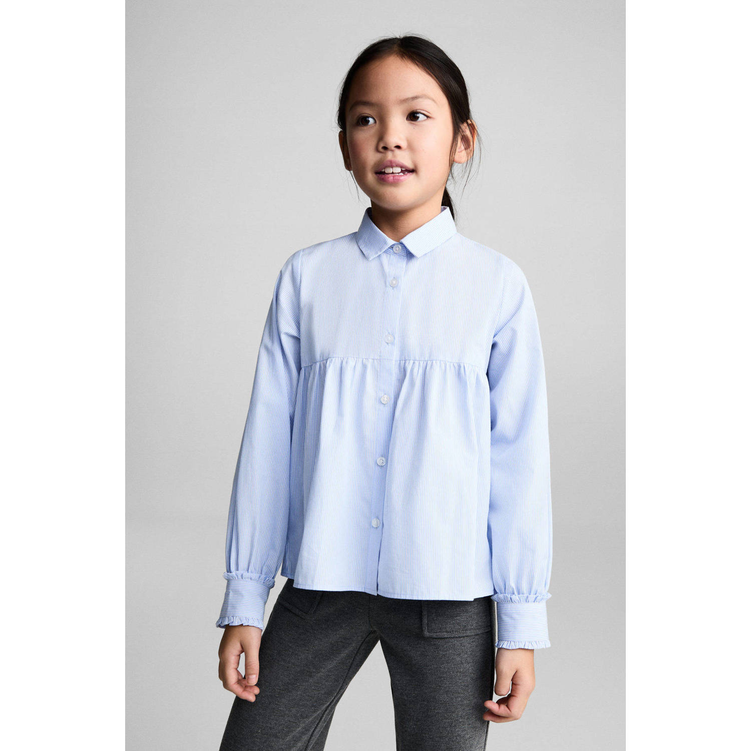 Mango Kids blouse lichtblauw