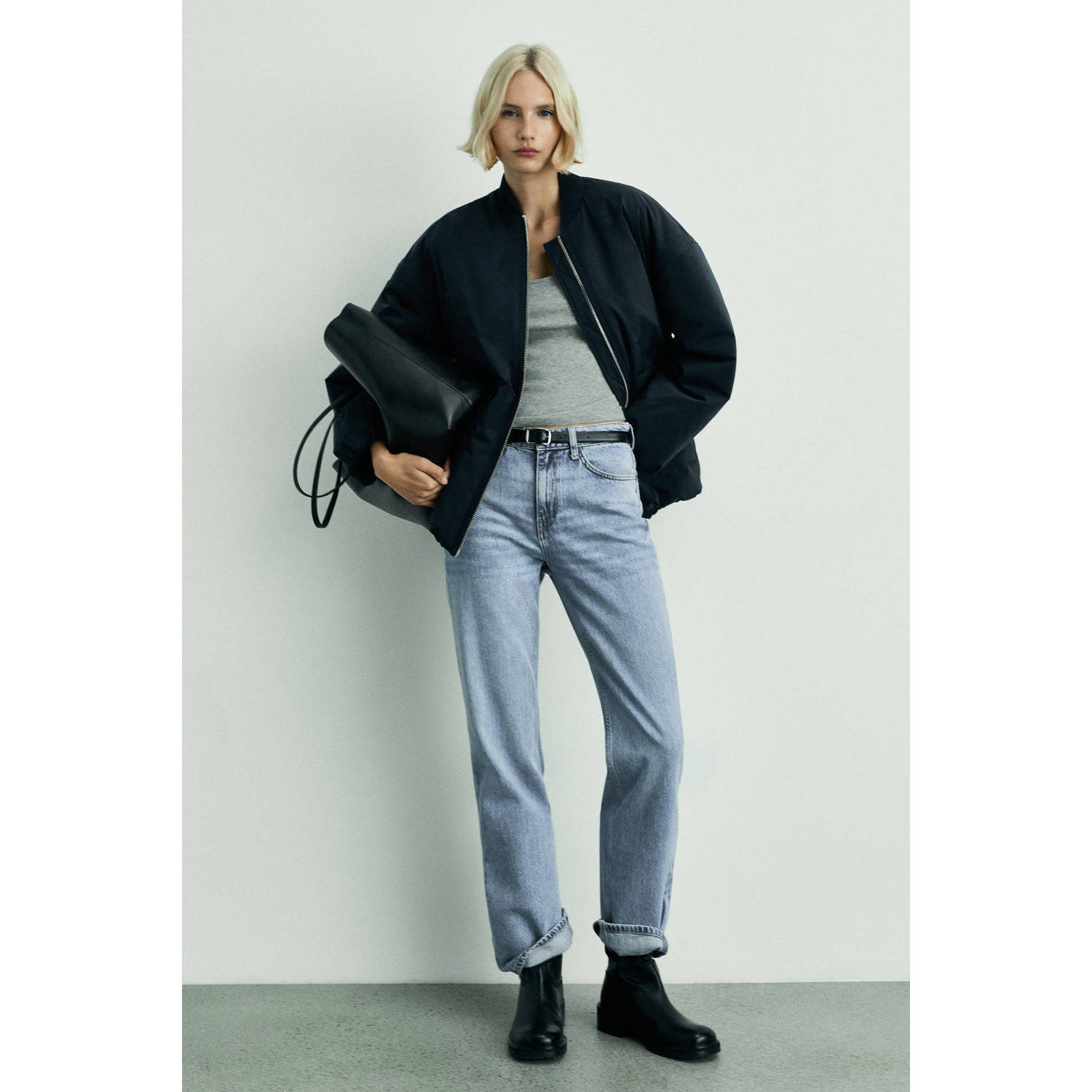 Mango regular waist light blue denim