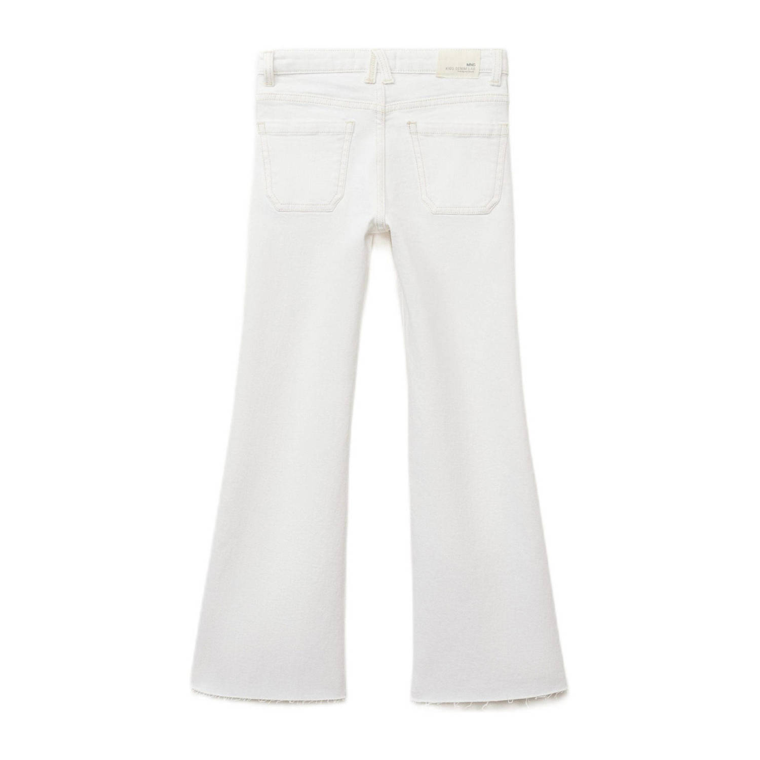 Mango Kids regular waist flared jeans wit