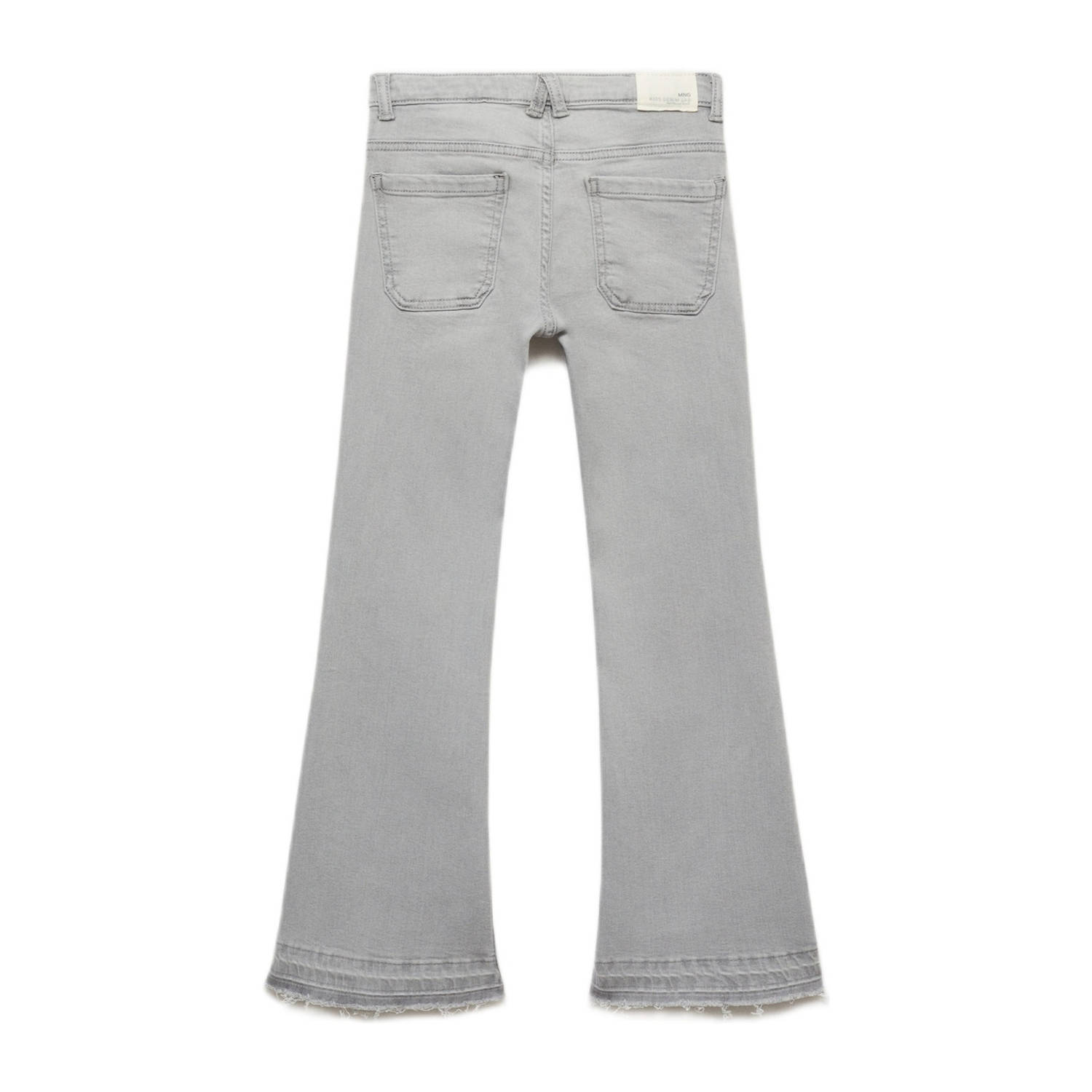 Mango Kids regular waist flared jeans grijs