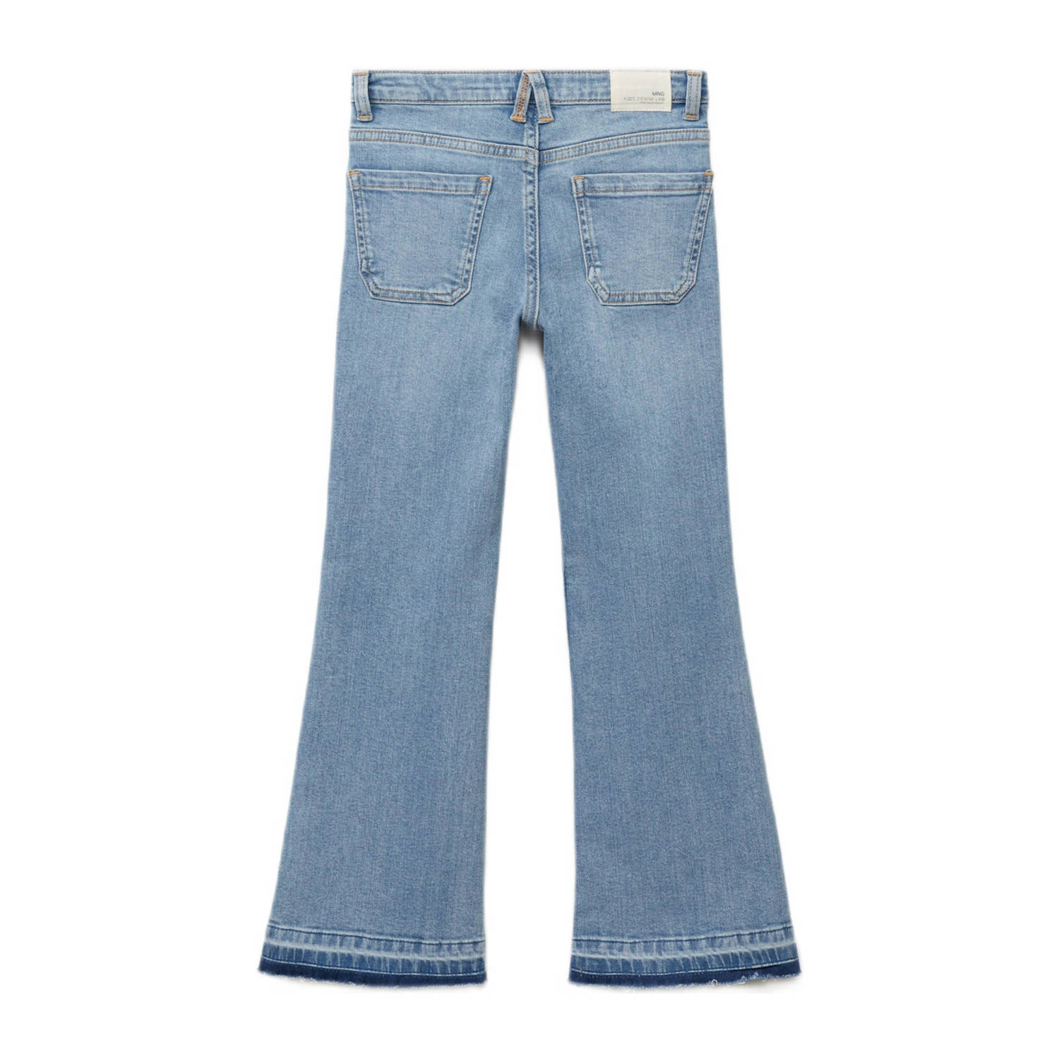 Mango Kids regular waist flared jeans middenblauw