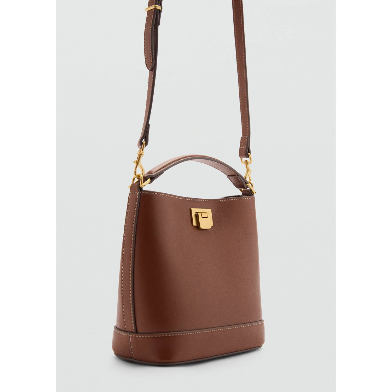 Mango crossbody tas cognac