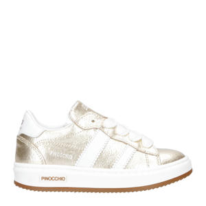   leren sneakers goud
