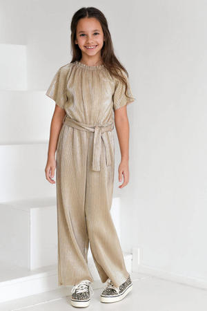 straight jumpsuit goud 