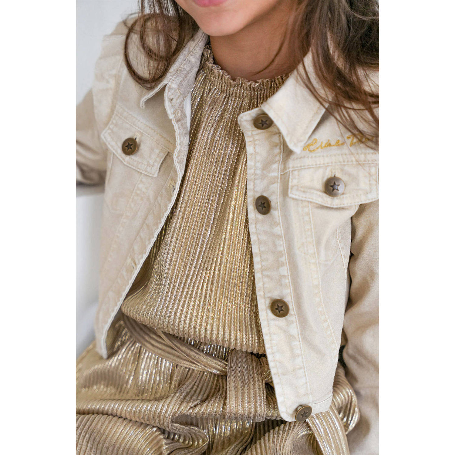 Like Flo straight jumpsuit goud
