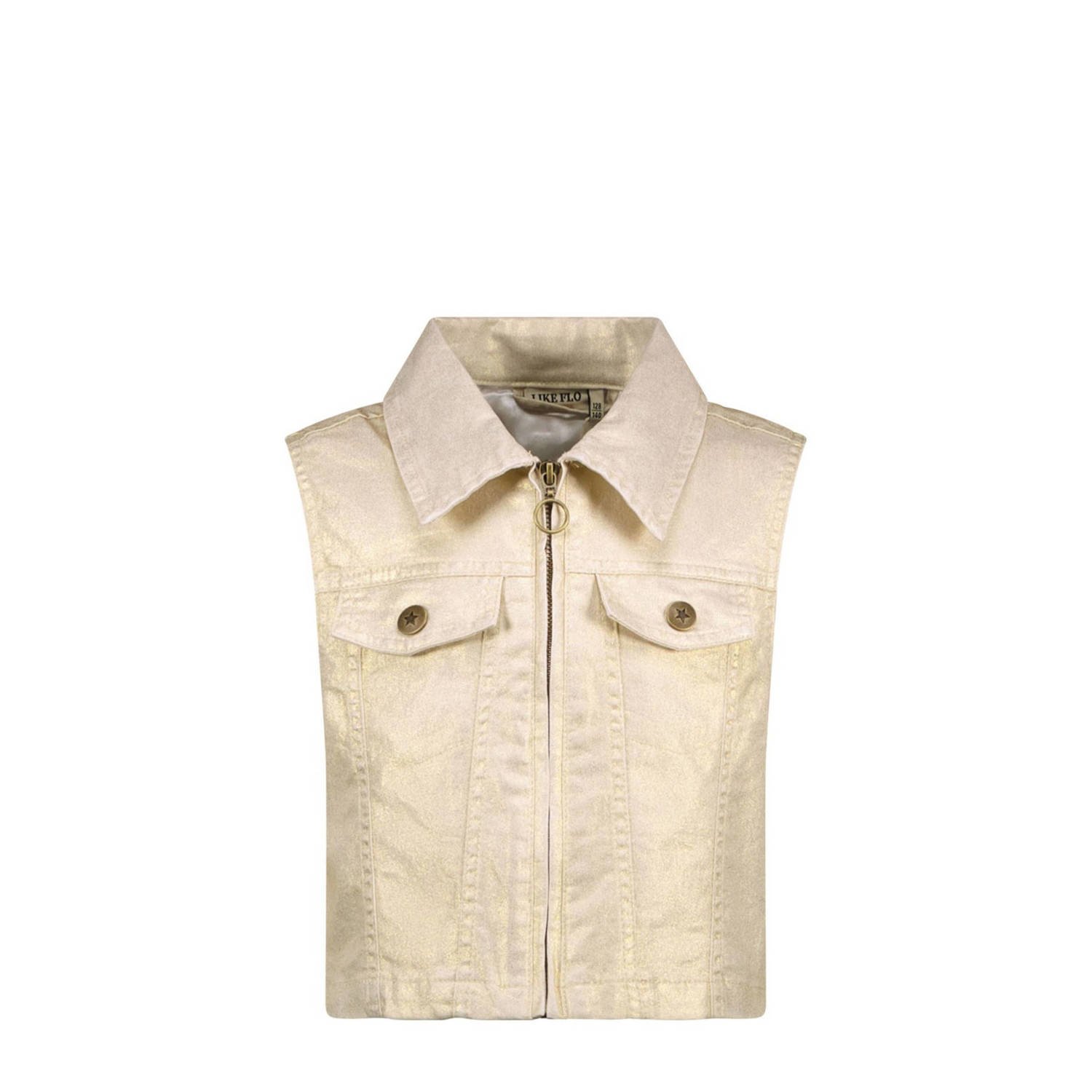 LIKE FLO Meisjes Blazers Flo Denim Gilet Goud