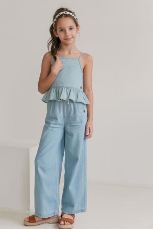 straight casual broek lichtblauw