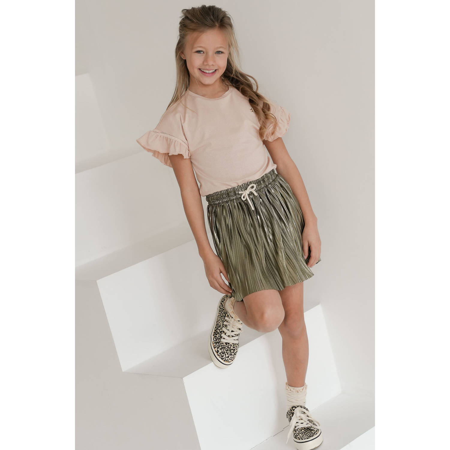 Like Flo midi jurk zand