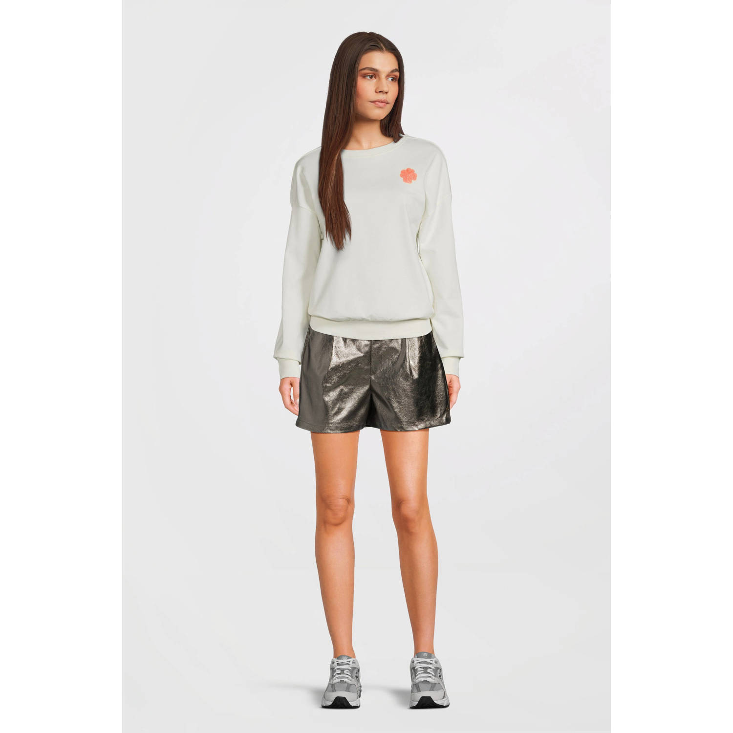 Like Flo Young sweater wit met pailletten