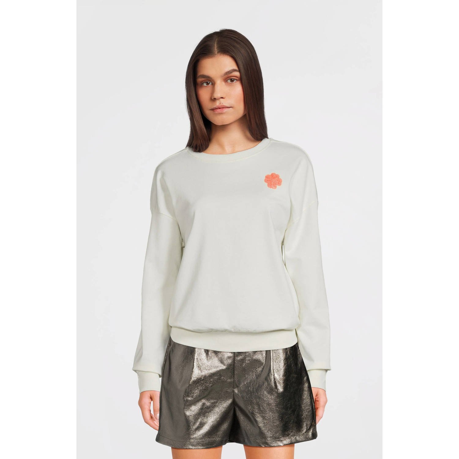 Like Flo Young sweater wit met pailletten