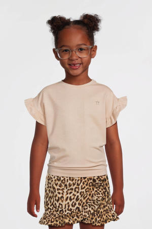 T-shirt beige met glitter