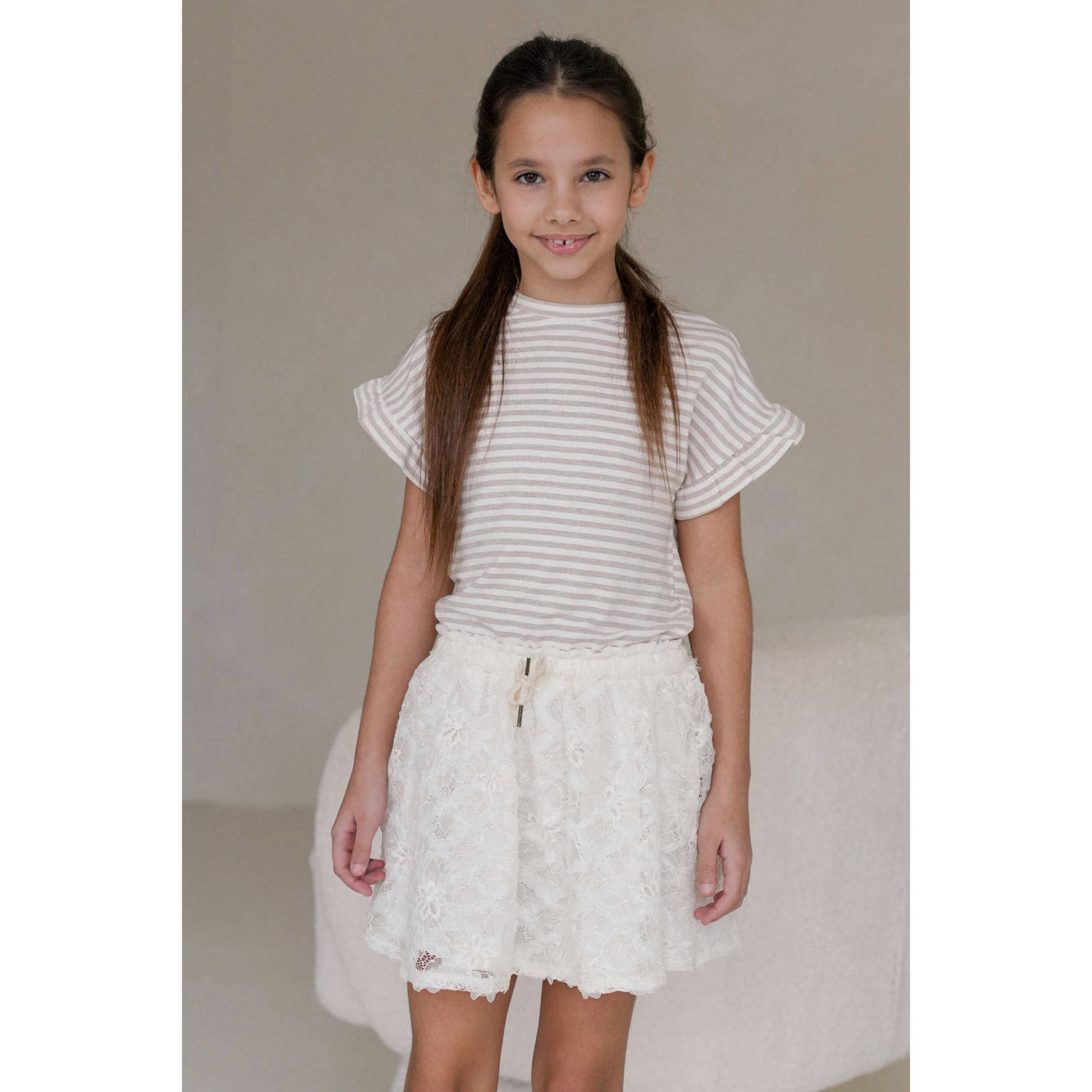 Like Flo midi jurk offwhite
