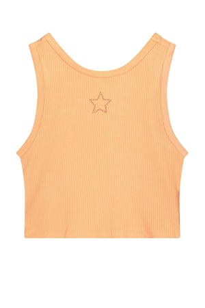 mouwloze top oranje