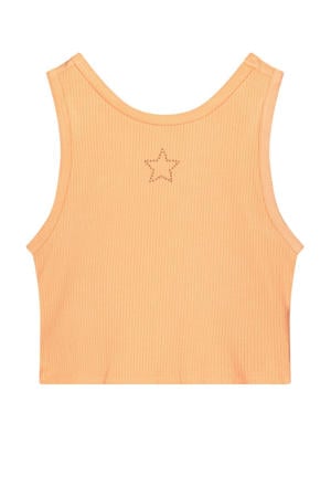 mouwloze top oranje