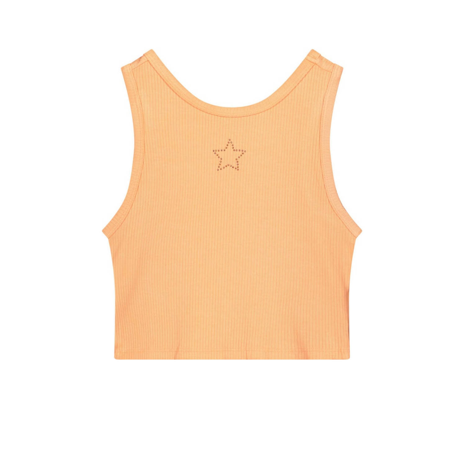 Like Flo Young mouwloze top oranje